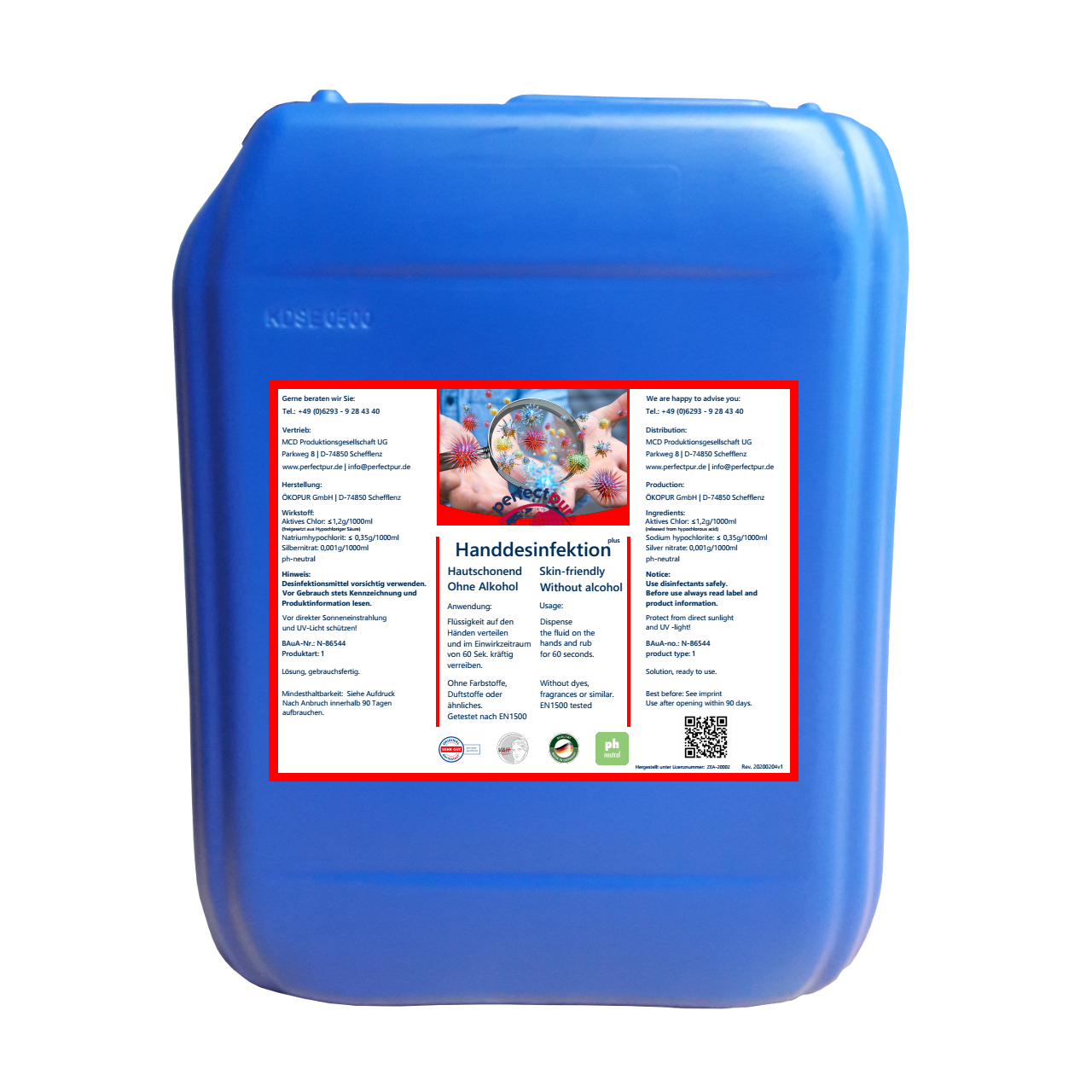 handdesinfektion_5L perfectpur Handdesinfektion "plus" 5 L
