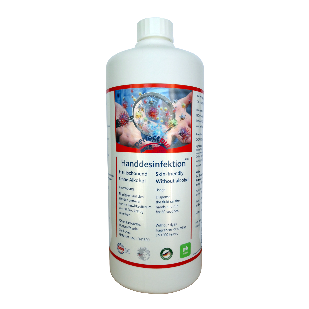 handdesinfektion_1000 perfectpur Handdesinfektion "plus" 1 L